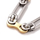 Placage sous vide 304 collier de chaînes à maillons ovales en acier inoxydable STAS-E160-15GP-2
