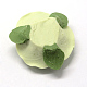 手作り磁器カボション  陶土ビーズ  花  薄緑  36~41x35~38x17~21mm PORC-S1003-32A-3