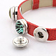 PU Leather Snap Bracelets BJEW-A101-D01-2