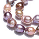 Hebras de perlas keshi de perlas barrocas naturales PEAR-S020-L17-5