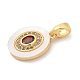 Подвески из латуни с микропаве из циркония KK-M303-02G-04-2