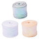Pandahall 3 Rolls 3 Colors Flat Rainbow Color Organza Ribbon OCOR-TA0001-47-1