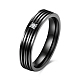 Regalos del día de san valentín anillos de pareja de circonita cúbica de acero titanio para mujer RJEW-BB16464-7B-1