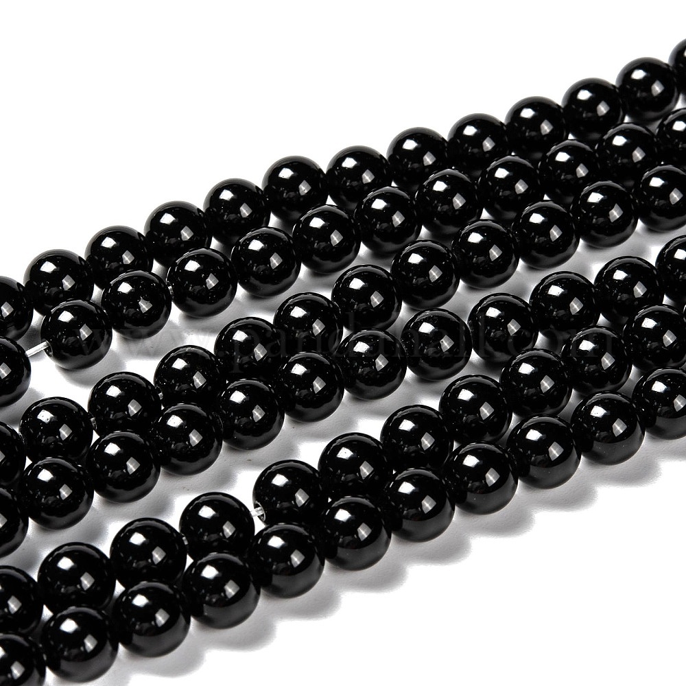 Wholesale Natural Eyeless Obsidian Beads Strands