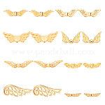 Ttibetischen Stil Legierung Flügel Perlen, golden, 32x6x2.5 mm, Bohrung: 1 mm, 160 Stück / Karton