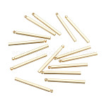 Brass Pendants, Rack Plating, Rectangle, Light Gold, 30x2x2mm, Hole: 1mm