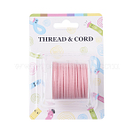 Cordón plano de gamuza sintética rosa fuerte de 3x1.5 mm, encaje de imitación de gamuza, alrededor de 5.46 yarda (5 m) / rollo