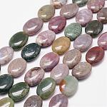 Natural Indian Agate Beads Strands, Oval, 18x13x6mm, Hole: 1.2mm, 22pcs/strand, 15.7 inch