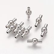 Латунные магнитные застежки с клеевыми концами KK-G230-2mm-P-NF