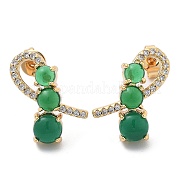 Серьги-гвоздики из циркония EJEW-G415-02A-G