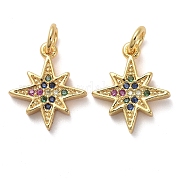 Латунные микро-паве красочные кубические циркониевые подвески KK-I658-21G