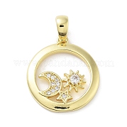 Латунные микро проложить кубического циркония подвески KK-F877-02G