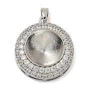 Латунные микропаве прозрачные подвески с фианитом KK-N254-118P-02