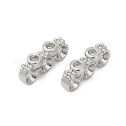 Латунные микропаве прозрачные кубические циркониевые распорки KK-P302-21B-P