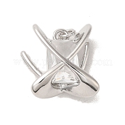 Латунные микропаве прозрачные подвески с фианитом KK-R155-06P