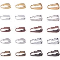 Pandahall 24Pcs Brass Pinch Bails Pendants Cubic Zirconia Ice Pick Pinch  Bails Snap On Jewelry Clasp Bails Clasp Hanger Links Connectors for  Necklace