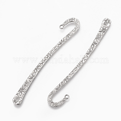 Tibetischen Stil Legierung Bookmarks, Antik Silber Farbe, cadmiumfrei und bleifrei, 124x20 mm, Bohrung: 2 mm
