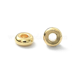 真鍮製スペーサービーズ  ロンデル  18KGP本金メッキ  3x1mm  穴：1mm
