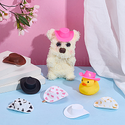 48 шт. 8 стиля мини-ковбойская шляпа пластиковые аксессуары FIND-PH0027-03