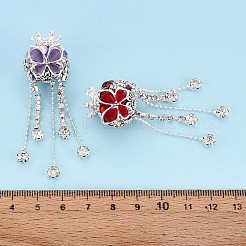 Бабочка и корона сплав горный хрусталь кисточка цепочка подвесные бусины OACR-N141-03