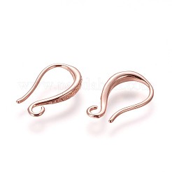 真鍮のピアスフック  水平ループ付き  ミックスカラー  15x9.5x2.5mm  穴：1.6mm  20ゲージ  ピン：0.8mm&nbsp;KK-L177-34