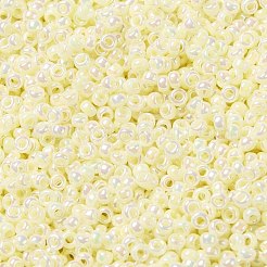 MIYUKIラウンドロカイユビーズ  日本製シードビーズ  15/0  （rr486)アイボリーパールセイロンab  15/0  1.5mm  穴：0.7mm  約5555PCS /ボトル  10 G /ボトル&nbsp;SEED-JP0010-RR0486