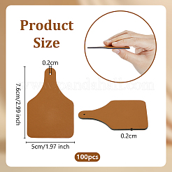 100 шт. прямоугольные бирки из искусственной кожи&nbsp;DIY-OC0014-27A