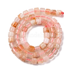 天然石桜色アゲート瑪瑙ビーズ連売り  コラム  6x6mm  穴：0.6mm  約64個/連  14.84''（37.7センチメートル）&nbsp;G-H040-B01-01