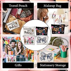 4 pochette cosmétique en polyester imprimée pour soins infirmiers&nbsp;AJEW-WH20158-001