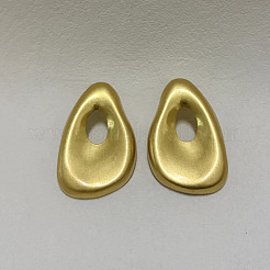 女性用合金スタッドピアス  ティアドロップ  ゴールドカラー  60x40mm&nbsp;WG1C03F-01
