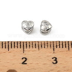 Perle di zirconi cubici trasparenti in ottone&nbsp;KK-D106-02P