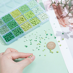 13005pcs 15 Arten Glas Saatperlen&nbsp;SEED-WR0001-10
