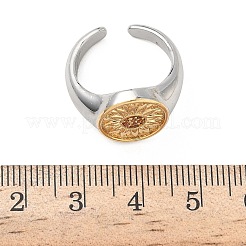 Латунные кольца из манжеты с прозрачным цирконием&nbsp;RJEW-G364-01GP-02