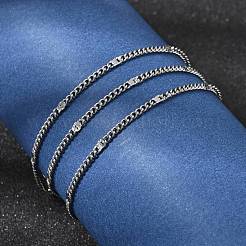 12 Stück 2.2 mm 304 Edelstahl strukturierte gedrehte Kette Halskette für Damen und Herren&nbsp;NJEW-H093-20P-01