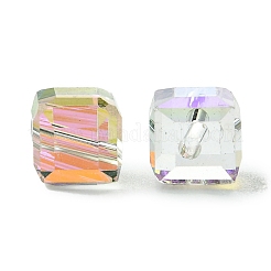 100шт прозрачные гальванические стеклянные бусины&nbsp;GLAA-K064-08A-HR02