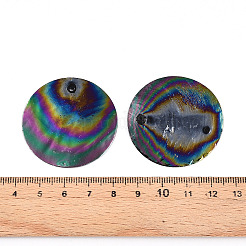 Подвески из натуральной ракушки капиз&nbsp;SSHEL-Z002-01C