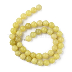 Natürliche Zitronen Jade Perlen Stränge&nbsp;X-G-G0003-C02-B