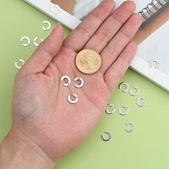 変色しない304ステンレススチールの文字チャーム  文字.c  11x10x0.8mm  穴：1mm&nbsp;X-STAS-O072-C