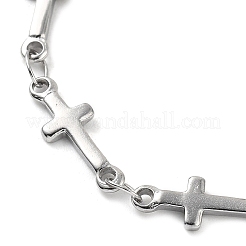 Браслеты на ногу из нержавеющей стали 304 с цепочкой из поперечных связей для женщин&nbsp;AJEW-AN00679-02