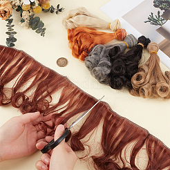 6 stücke 6 farben hohe temperatur faser lange birne dauerwelle frisur puppe perücke haar&nbsp;DOLL-GF0001-15