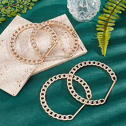 Ручки для сумок из цинкового сплава в виде цепочки с бордюром FIND-WH0159-37G