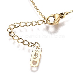 Браслеты с подвесками в виде сердца из нержавеющей стали 304&nbsp;LS-STAS-A049-09G