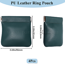 4 квадратный кошелек из искусственной кожи с осколками сплава AJEW-BBC0002-22B