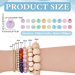 10 набор 10-х цветных стеклянных бусин с имитацией кошачьего глаза&nbsp;GLAA-WR0001-10