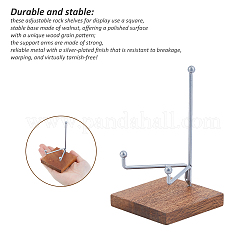 4 шт. железная стойка для демонстрации хрустальных шаров с квадратным деревянным основанием для демонстрации драгоценных камней ODIS-FH0001-20