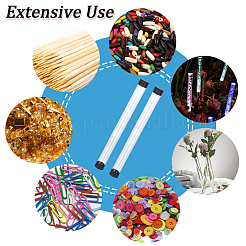 Tubes de rangement en plastique PVC transparent&nbsp;AJEW-CY0002-92B