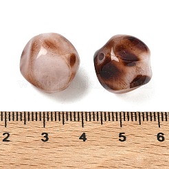 Undurchsichtige Acrylperlen mit Leopardenmuster-Imitation&nbsp;OACR-B052-07