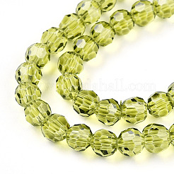 Peinture de cuisson perles de verre transparentes brins&nbsp;DGLA-A035-T4mm-D11