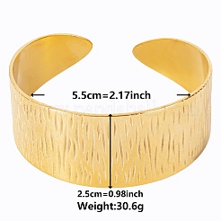 Браслеты-манжеты из нержавеющей стали 304 с винтажной текстурой для женщин&nbsp;PG7009-2