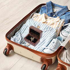 Прямоугольные коробки для хранения зажимов для галстука из орехового дерева&nbsp;CON-WH0100-02